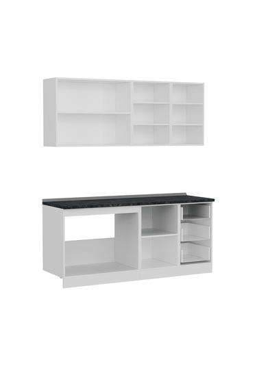 Minar 185 Cm Mutfak Dolabı Beyaz Dore 185-d2