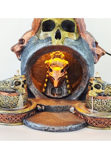 Kurukafa Işıklı Geri Akış Tütsülük Metalik