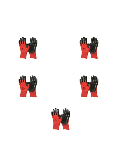 Eli Nitril İş Güvenlik Eldiveni - Kırmızı - 10/xl - 5 Çift - Paket