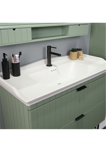 Kobos Noble 100 Cm Banyo Dolabı Seti Mint Yeşil