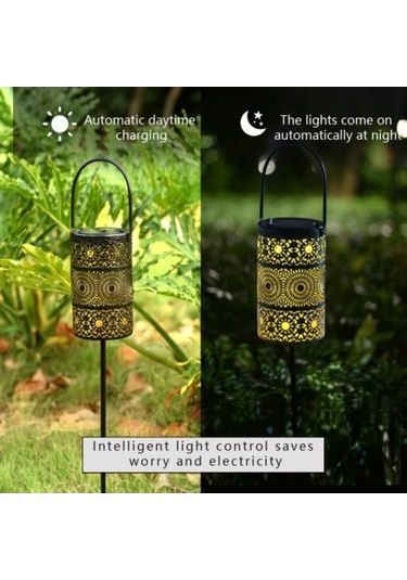 Ebitda Güneş Enerjili Çim Lambası - Bahçe Ve Veranda Dekorasyon Işığı - Su Geçirmez - Yere Sabitlenmiş