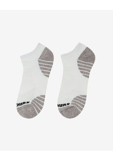 Skechers 3'lü Unisex Yarım Taban Destekli Low Cut Çorap Unisex Beyaz Çorap S119432-107 Beyaz