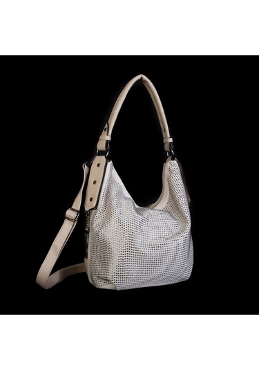 Nas 1071 Taşlı Kadın Omuz Çantası Kum Siyah