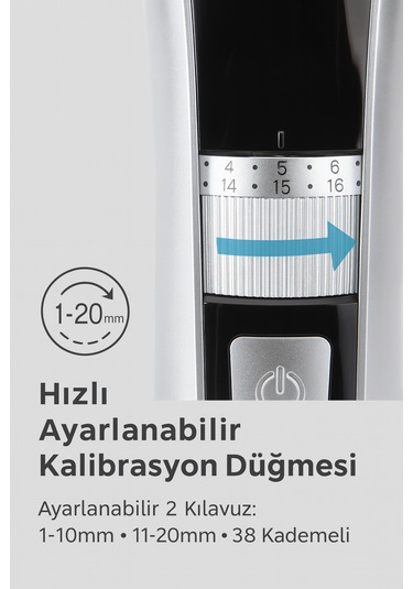 Pht-048 Şarjlı Ayarlanabilir Başlıklı Su Geçirmez Saç Sakal Tıraş Makinesi