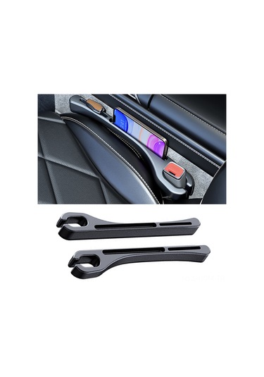 Suofeng Oto Koltuk Aralığı Dolgusu - Kayıp Eşya Engeli, Araç İçinde Saklama Ve Korumalı Fırça, Siyah 2 Adet Set