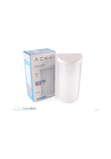 Ack 20w Radar Sensörlü Led Duvar Aplik 6500k Beyaz Işık Ip65 1800 Lümen Beyaz