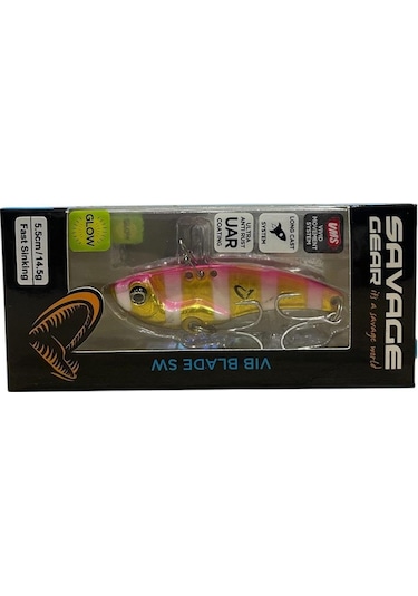 Savage Gear 3d Vib Blade 14.5gr 5.5cm Vibrasyon Jig Yem Gold Pink Zebra Glow