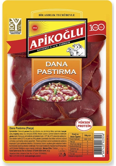 Dana Parça Pastırma 80 Gr. Üçlü Paket Toplam 240 Gr.