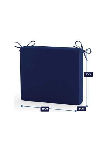 Lüx Koltuk Minderi Sandalye Minderi Yemek Sandalyesi Minderi Bahçe Minderi 4 Adet Mavi Mavi