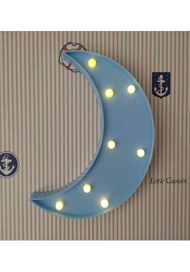 Dekoratif Led Ay Gece Lambası Mavi