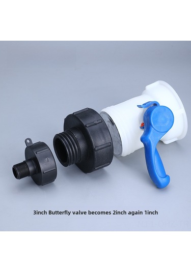 Aubyhe Ibc Tankı Valfi Adaptörü: S100'den S60'ye Dönüştürücü Kalın Ipli, Ağır Tip - 3" İle 2" Bağlantı Parçası, Dayanıklı Malzeme İle Yapıldı