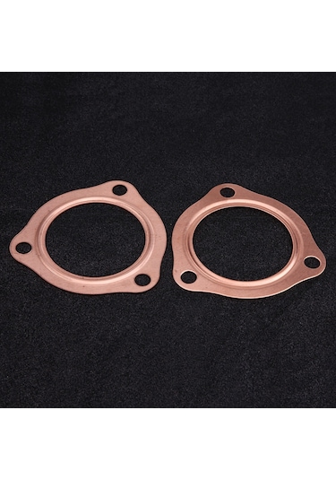 Konesam 2 Adet Bakır Üretimli 2.5 İnç 63,5 Mm Üç Delikli Exhaust Manifold Araba Fitting Pervanesi - Dayanıklı, Yeniden Kullanılabilir, Montaj Kolay