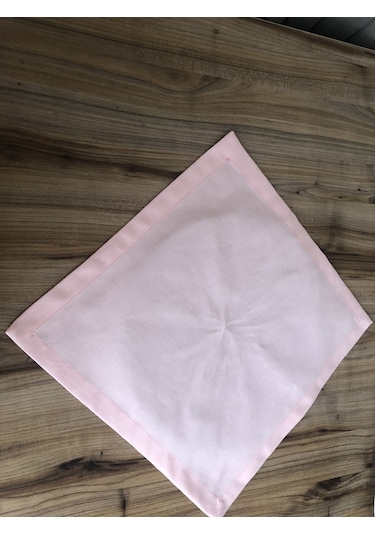 Açık Pembe Kumaş Peçete 6 Adet 40x40 Cm Çok Renkli