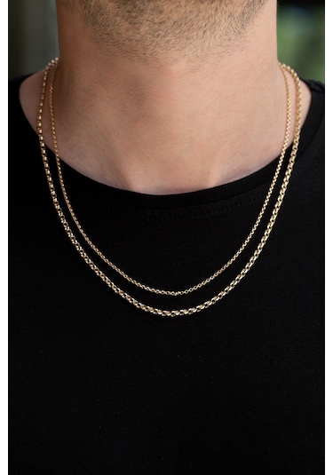 Uşaklıhafız 14 Ayar Altın Rolo Erkek Zincir Kolye