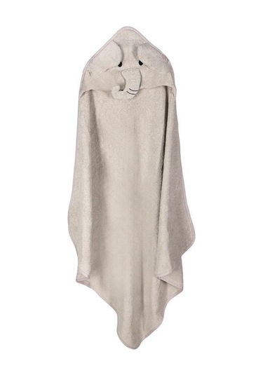 Porland Sty Elephant Kapüşonlu Gri Çocuk Havlu 100x100 0 - 4 Yaş