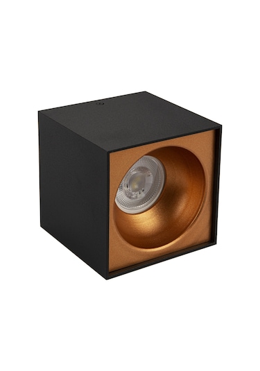 Spot Lamba Led 7W Kare Siyah-Bakır Duvar Aydınlatma Armatür