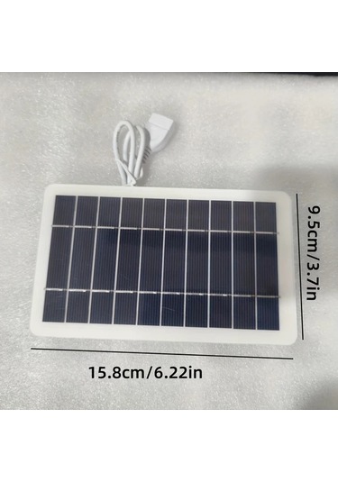Xuweiwei Büyük Solar Panel - Usb Portlu Taşınabilir Şarj Cihazı Kamp Akıllı Telefon Tablet Fan