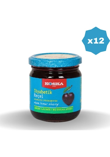 Diyabetik Vişne Reçeli 240 Gr - 12 Adet
