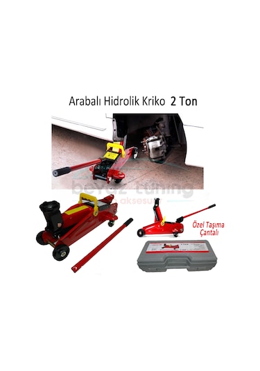 Arabalı Hidrolik Kriko 2 Ton Plastik Çantalı