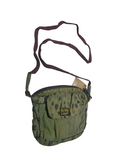 Vintage Salaş Renkli Küçük Boy Uzun Askılı Günlük Çapraz Postacı Omuz Çantası 22 Cm X 15 Cm Sarı - Haki