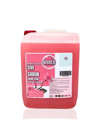 ﻿Wbrex Japon Kiraz Çiçeği Besleyici ve Onarıcı Sıvı El Sabunu 4 x 5 L