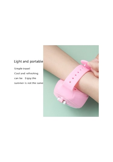 Taşınabilir Mini Mekanik Saat Fanı El Ultra Sessiz Üçüncü Vites Hızlı Hava Soğutucu Usb Katlanır Cep Fanı Pembe 5027 Renkli