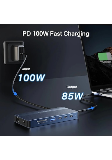 Acasis DS0203 14in1 USB3.1,2xHDMI,Type-C Docking Station