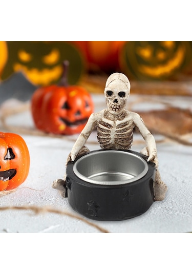 Suntek Cadılar Bayramı Mumluk Pratik 6,8-cm-x-6,6-cm-x-7-cm