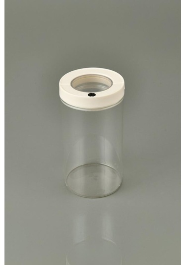 Lengo 1600 Ml Mühürlü Vakumlu Borosilikat Cam Erzak Saklama Kavanozu Şeffaf Beyaz