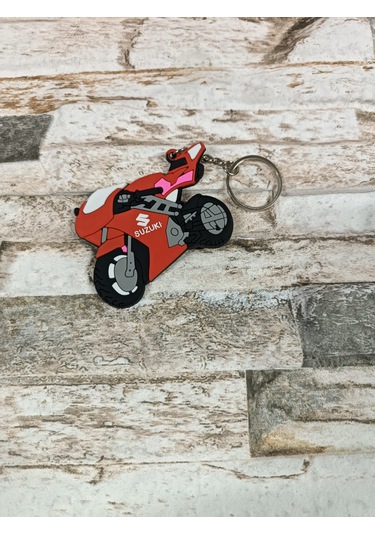 Suzuki Kırmızı Motosiklet Anahtarlık