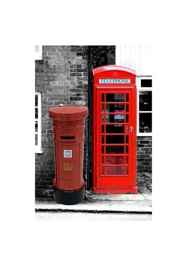 Londra Retro Metal Posta Kutusu Kumbara 15 Cm