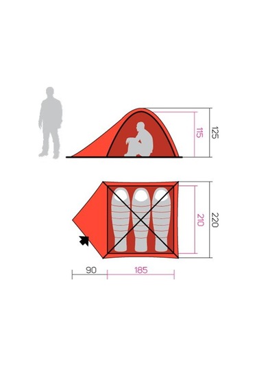 Hannah Tycoon 3 Comfort Çadır Spring Green-Cloudy Gray Yeşil