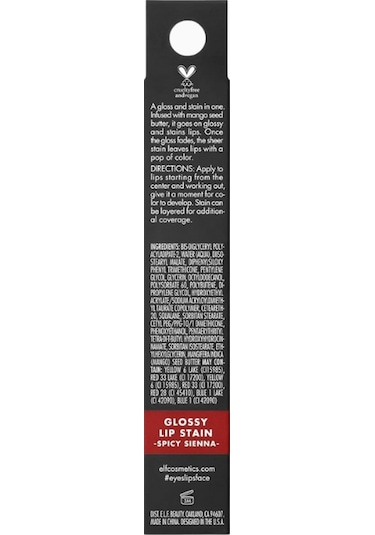 E.l.f. Glossy Lip Stain Uzun Ömürlü Parlak Ruj Rujlar Spicy Sienna 1