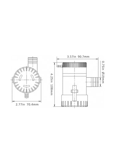 Seaflo  Sintine Pompası 500 GPH 12V