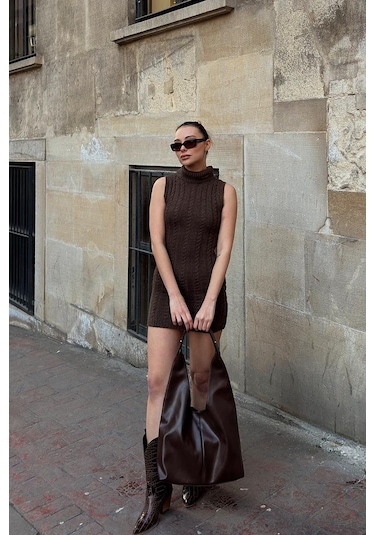 Zaura Salaş Omuz Çantası Acı Kahve Haki - Kahverengi