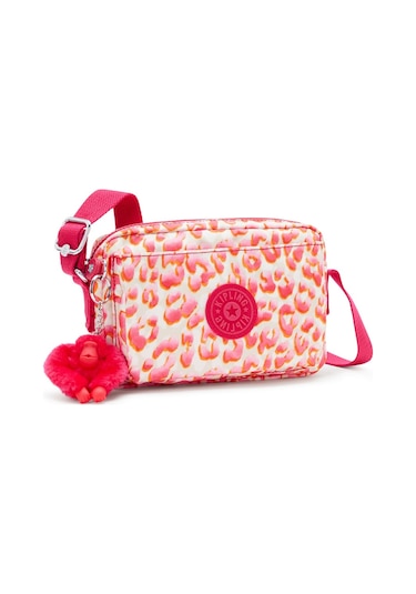 Kıplıng Abanu Küçük Boy Omuz Çantası Pembe Latın Cheetah Pembe