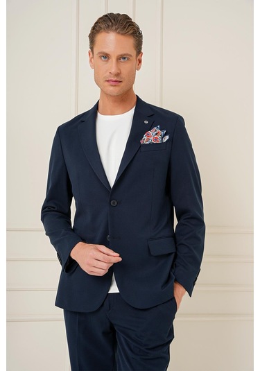 C 691 Slim Fit Lacivert Spor Ceket Lacivert