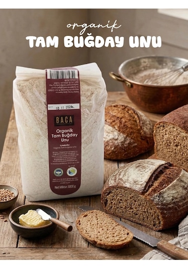 Baca Organik Tam Buğday Unu 1000 G