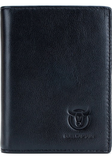 Hangfox Erkek Deri Cüzdan - 15 Kartlı, 2 Para Bölmeli, Anti-cızıltı, İlk Deri, Kalınlaşmış, Siyah 027 Modeli Siyah