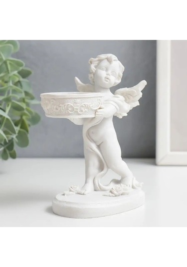 Simalend Şamdan "beyaz Tüylü Melek" 12,5x10x5,8 Cm 144771832 Beyaz