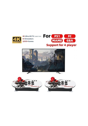 Konsol Plus M9 64 GB Arcade Retro 4k Hdmı Oyun Konsolu 10000 Oyun Çift Kontroller