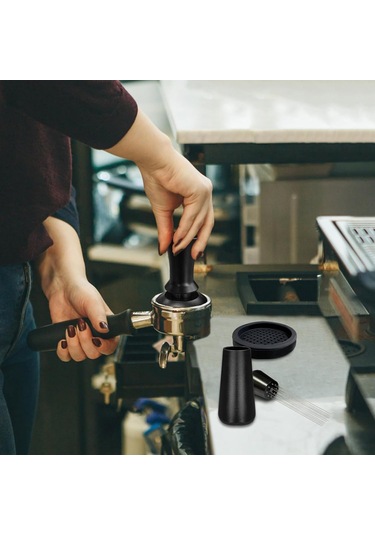 Mufunye Profesyonel 22 Parça Barista Seti: Espresso Temizleyici, Süt Köpürtücü Ve Kahve Sanatı Aletleri Siyah