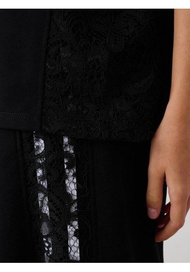 Kız Çocuk Feelings Baskılı Tshirt Pantolon Tasarım Takım-15516 Siyah