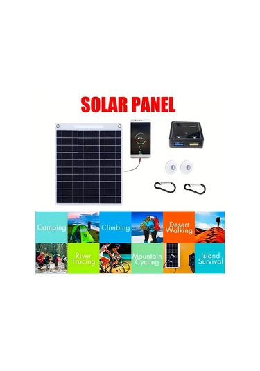Xuweiwei 10w Sku Çift Usb Çıkışlı Çok Fonksiyonlu Veri Kablolu Kompakt Güneş Şarj Cihazı Kamp Ve Ev Kullanımı İçin