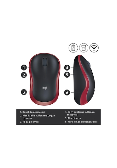 Logitech M185 910-002237 Kablosuz Mouse