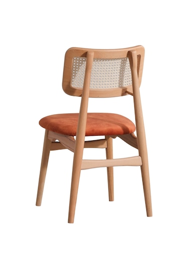 Helios Hazeranlı Ahşap Bohem Sandalye Turuncu