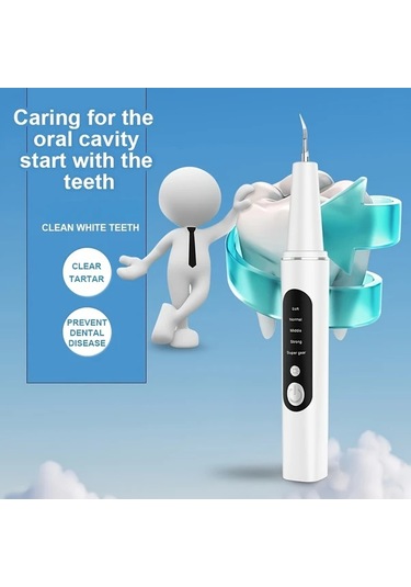 Willowhaven Beyaz 5 Seviye Ayarlanabilir Led Işıklı Diş Taşı Temizleme Seti - 4 Yedek Başlıklı Güçlü Diş İpi