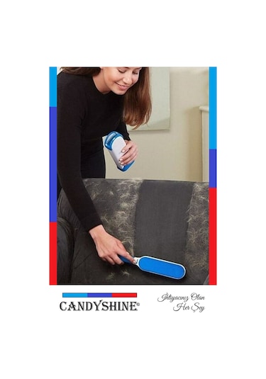 Candyshine 3 Parça Temizlenebilir Tüy Toplama Fırça & Yıkanabilir Rulo Seti