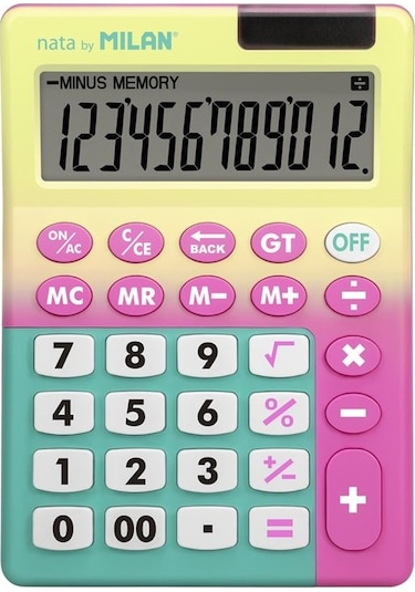 Mılan 159706sn Sunset 12 Haneli Hesap Makinesi - 6 Lı Gri