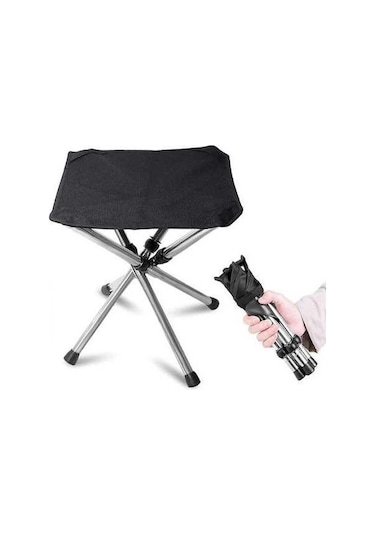 Bloomnest Kamp Sandalyesi Katlanabilir Açık Hava Taburesi - Taşınabilir Trekking Katlanır Tabure - Çelik Çerçeve Kamp Taburesi - Kamp, Açık Hava, Konserler, Balıkçılık, Yürüyüş İçin Altın-siyah Altın - Siyah